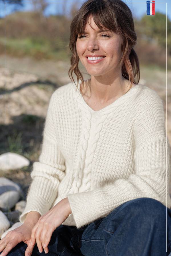 pull 7648 blanc naturel